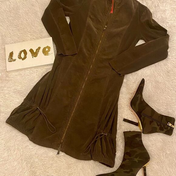 New Good American High Kickstand Bootie Size 6.5 Camo Neoprene Gold Accents - Picture 7 of 7